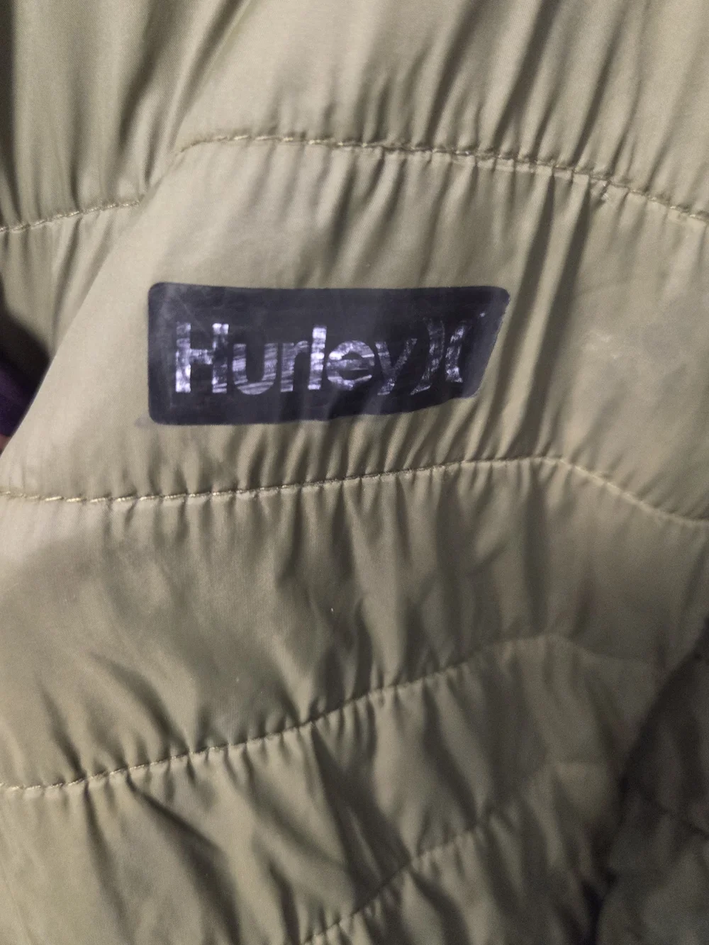 Hurley quilted hooded